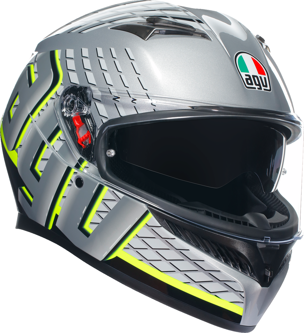 AGV K3 Motorcycle Helmet - Fortify - Gray/Black/Yellow Fluo - Large 2118381004011L