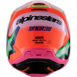 ALPINESTARS Youth SM3 Motorcycle Helmet - Deegan - Gloss Orange Fluo/Purple/Pink Fluo - Large  8301425-433-YL