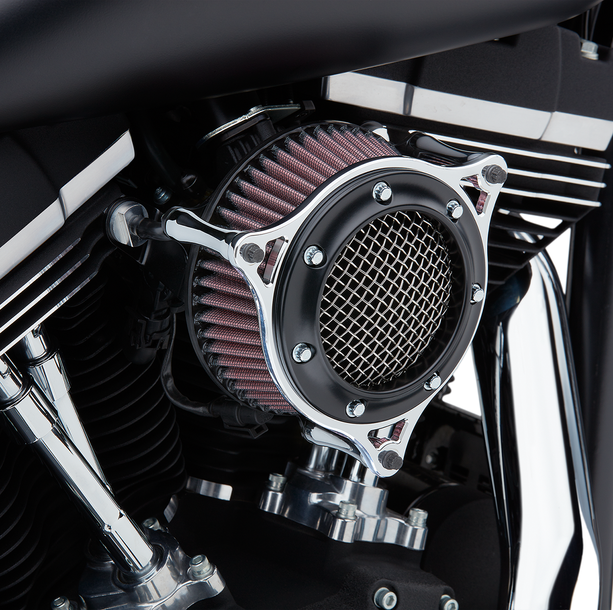 COBRA RPT Air Cleaner - Black/Chrome 606-0100-05BCSB