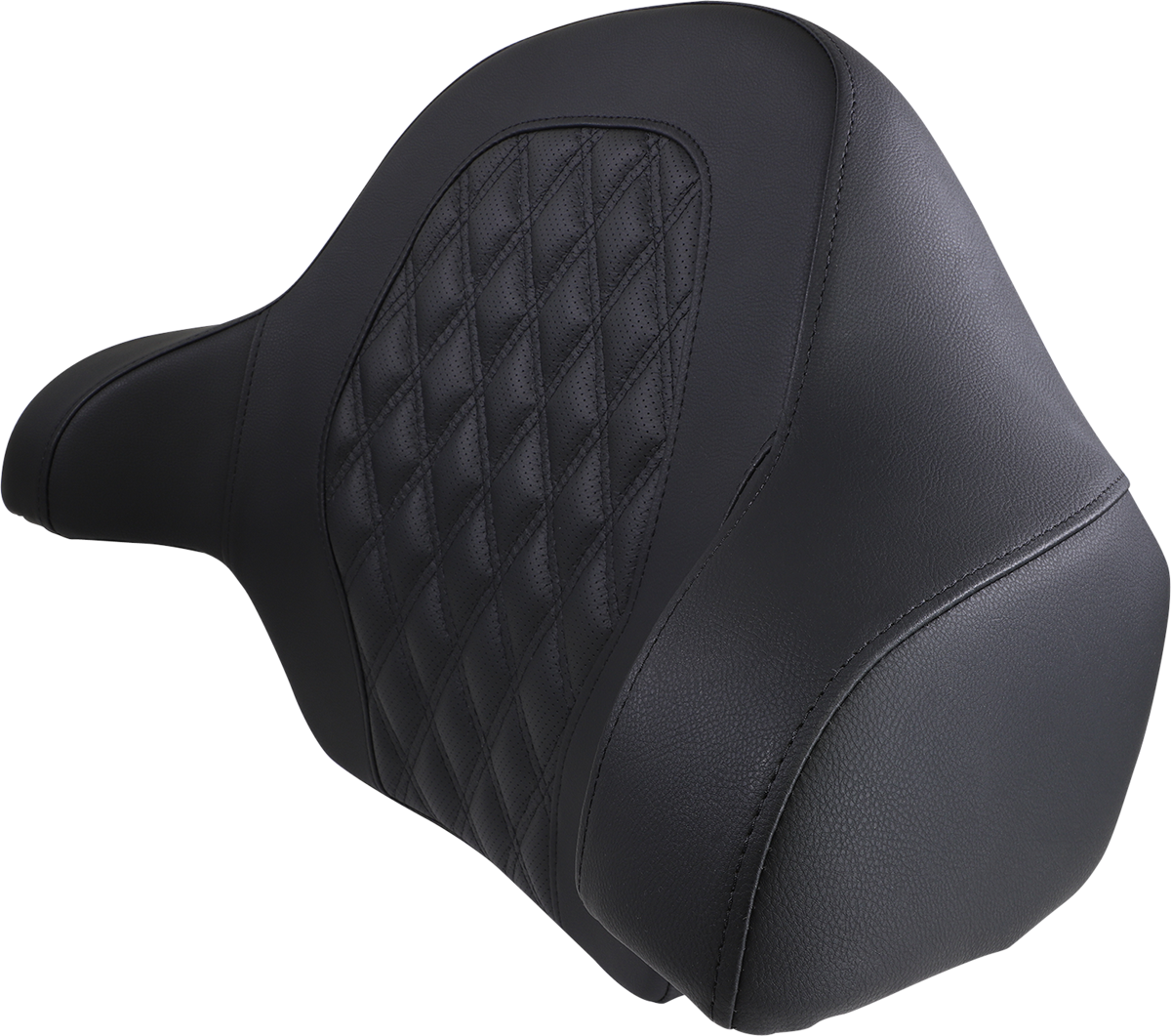 SADDLEMEN Tour-Pak Backrest Pad - RoadSofa - Lattice Stitched Seat - Black - FL '14-'23 814-07-TPACK-LS