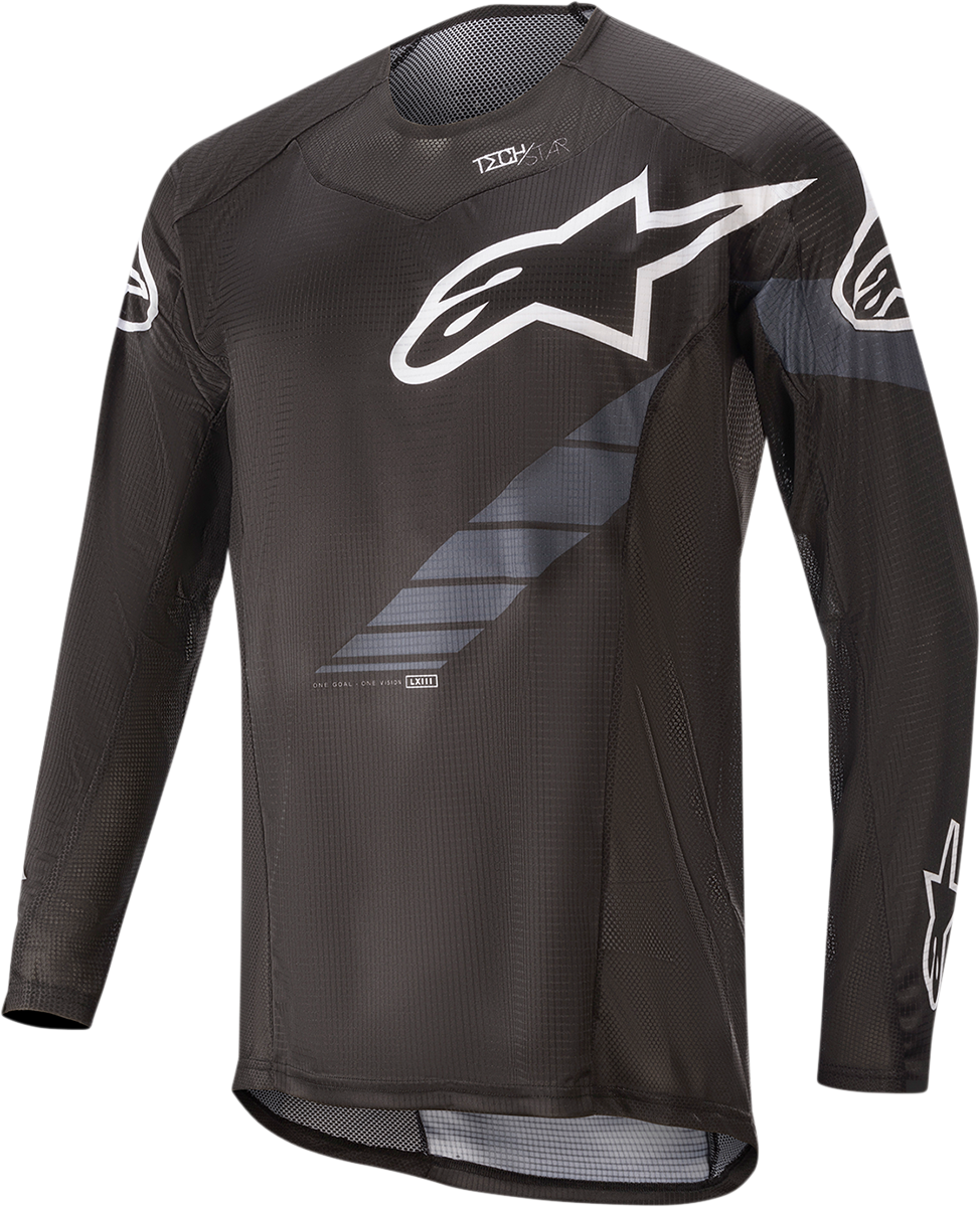 ALPINESTARS Techstar Long-Sleeve Jersey - Black/Gray - 2XL 1760220-104-2X