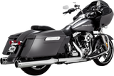 VANCE & HINES 4-1/2" Torquer Mufflers for '95-'16 FL - Chrome 16673