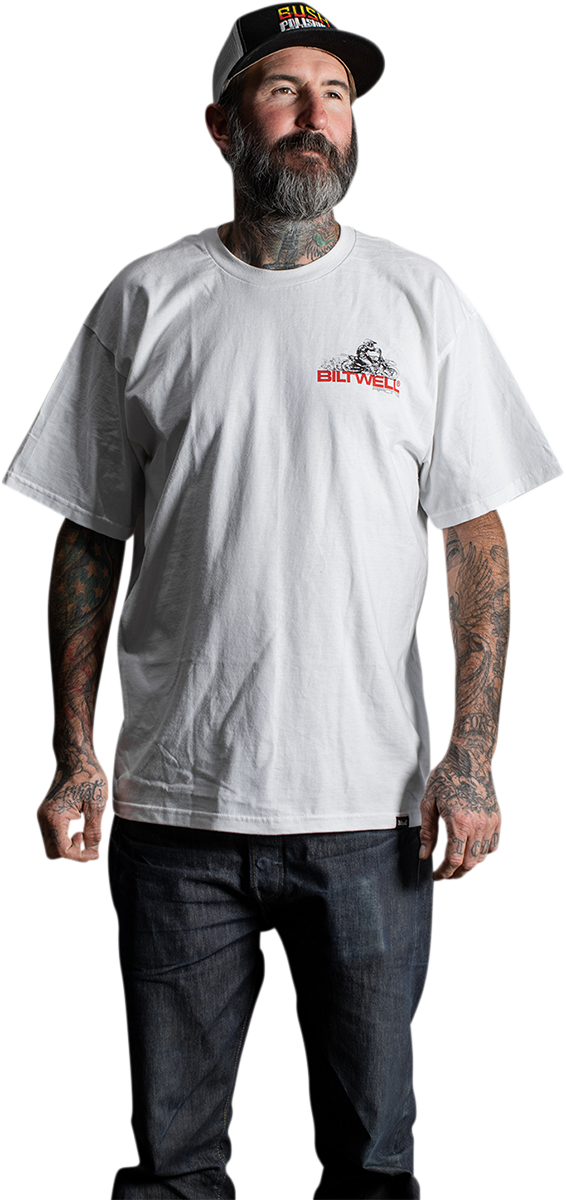 BILTWELL Spare Parts T-Shirt - White - XL 8101-054-005