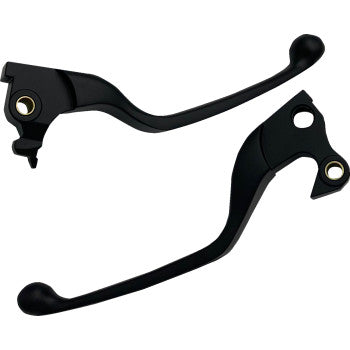 DRAG SPECIALTIES Lever Set - Narrow - Black  0610-2313