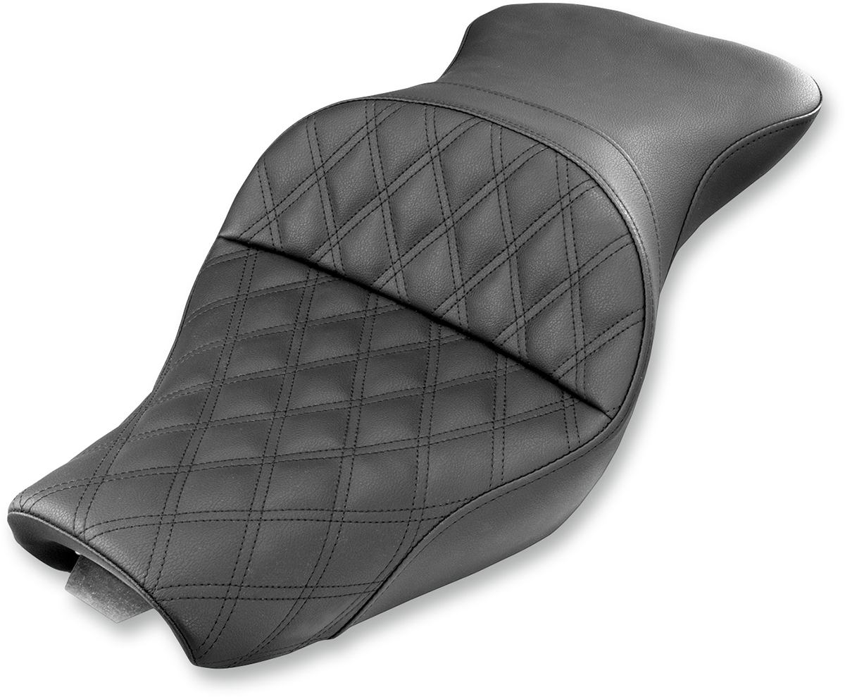 SADDLEMEN Explorer Seat - Lattice Stitched - XL with 4.5 Gallon Tanks 807-03-029LS