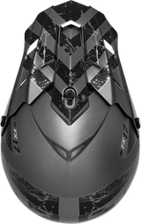 AFX FX-17 Motorcycle Helmet - Attack - Frost Gray/Matte Black - Small 0110-7137