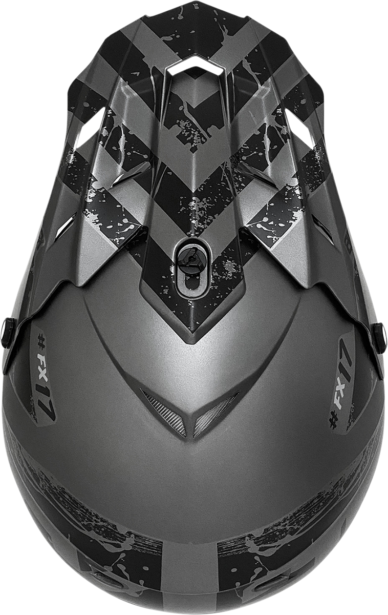 AFX FX-17 Motorcycle Helmet - Attack - Frost Gray/Matte Black - XS 0110-7136