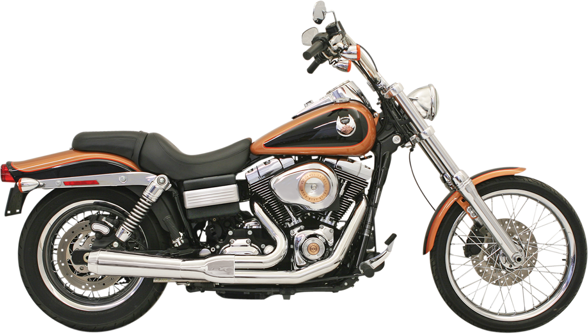 BASSANI XHAUST Road Rage Exhaust - Chrome - Short - '06-'17 FXD 13112J