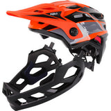 KALI Child Maya Full Face Bicycle Helmet - Race - Gloss Orange/Gray/Black - OS 0221923312