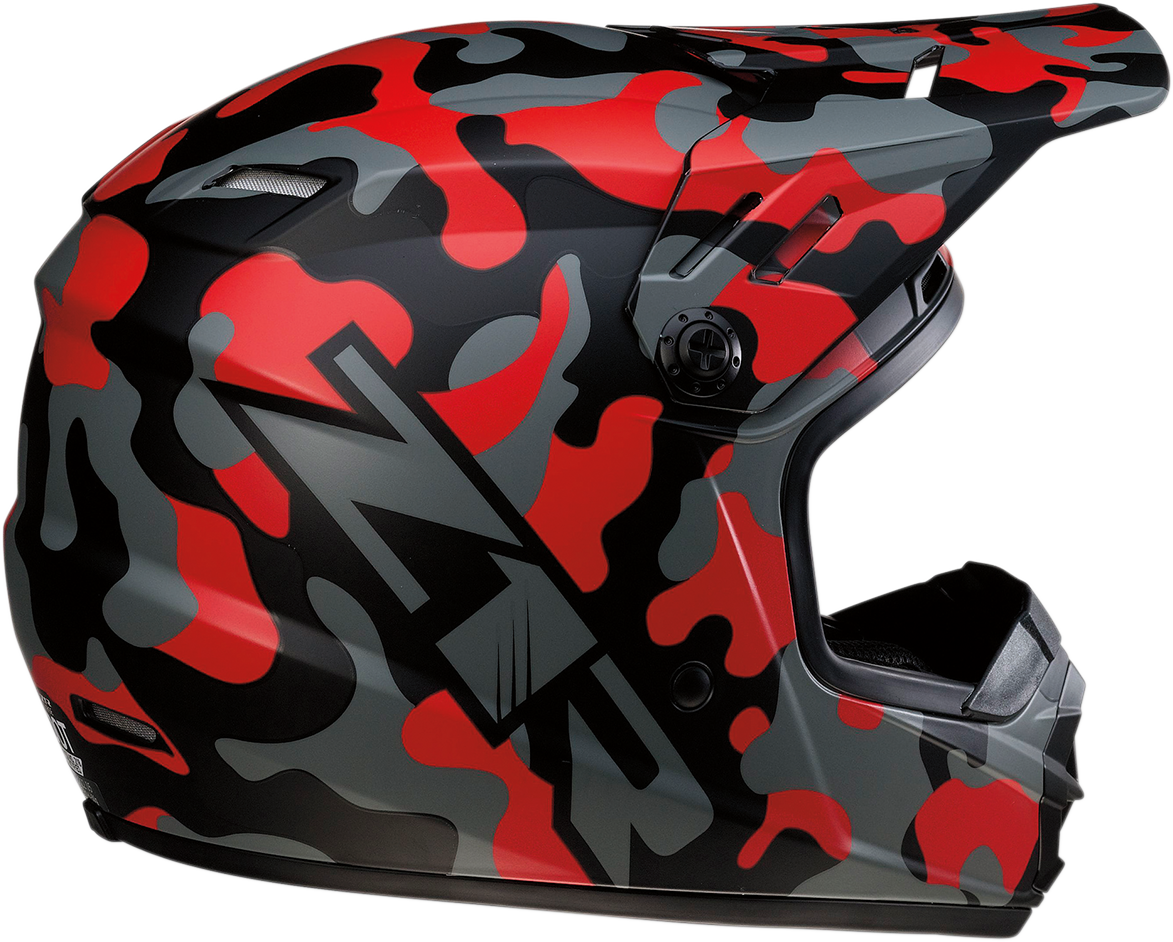 Z1R Youth Rise Motorcycle Helmet - Camo - Red - Large 0111-1266