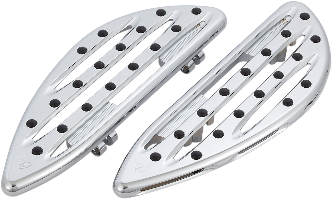 ARLEN NESS Driver Floorboards - Deep Cut - Chrome 06-838