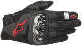 ALPINESTARS SMX-1 Air V2 Gloves - Black/Fluo Red - Medium 3570518-1030-M