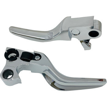 DRAG SPECIALTIES Lever Set - Short - Chrome 0610-2302