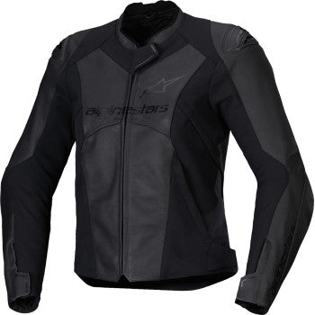 ALPINESTARS Stella Faster v3 Leather Jacket - Black/Black - US 4 / EU 40 3113625-1100-40