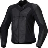 ALPINESTARS Stella Faster v3 Leather Jacket - Black/Black - US 10 / EU 46 3113625-1100-46