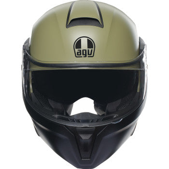 AGV Streetmodular Motorcycle Helmet - Mono - Matte Pastello Green/Black - Medium 2118296002010M