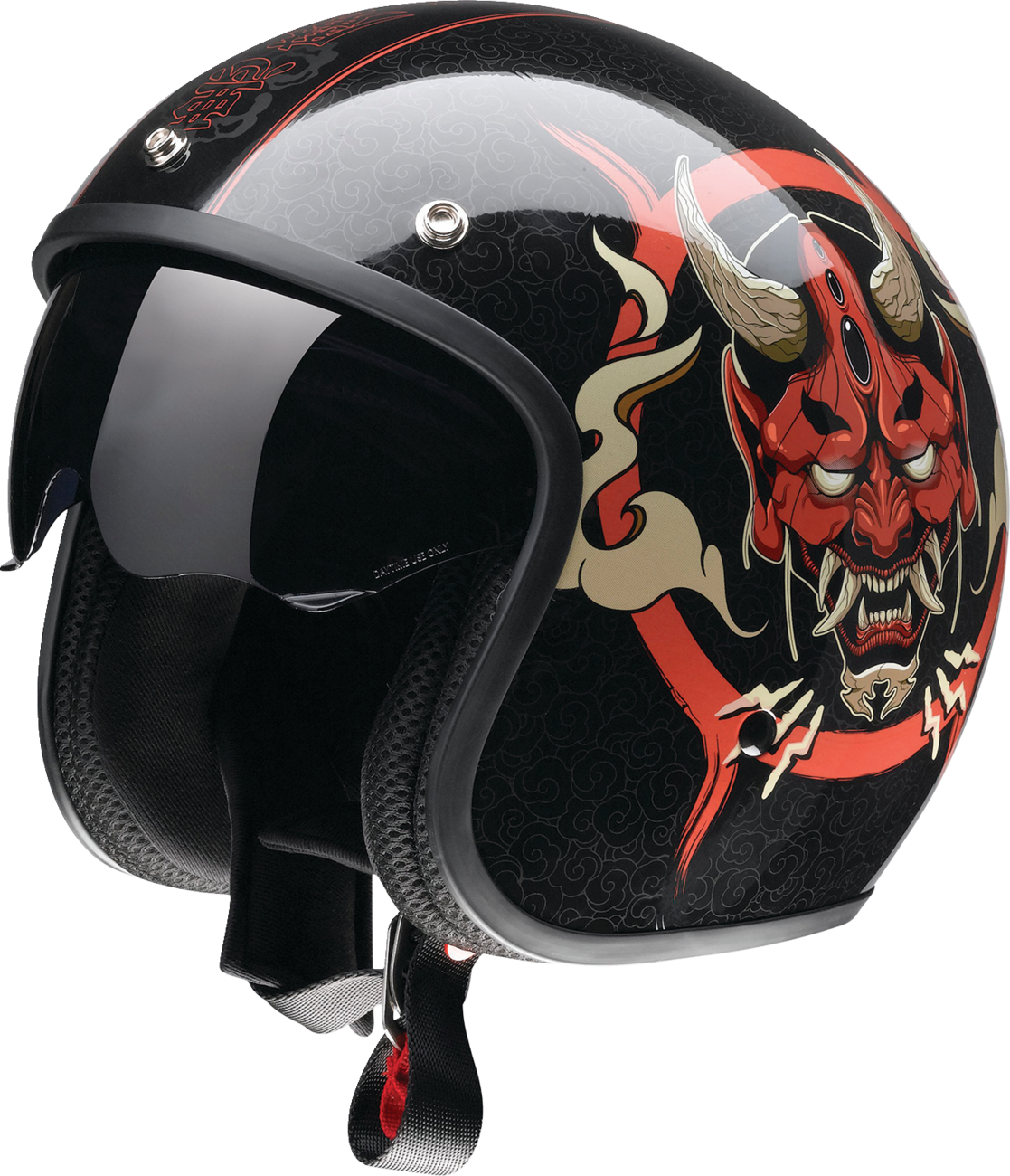 Z1R Saturn Motorcycle Helmet - Devilish - Gloss Black/Red - Small 0104-2877