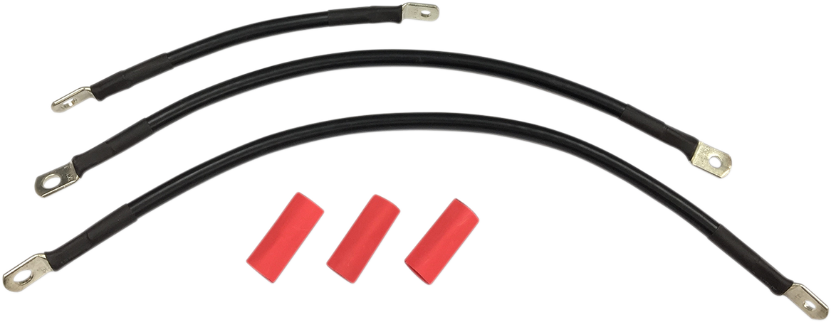 DRAG SPECIALTIES Black Battery Cable Set - '84-'88 ST E25-0091B-T4