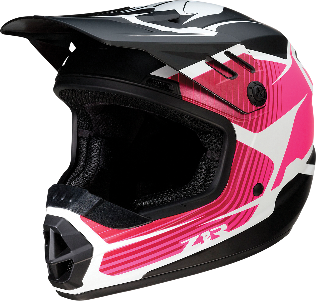 Z1R Youth Rise Motorcycle Helmet - Flame - Pink - Small 0111-1451