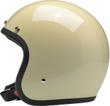 BILTWELL Bonanza Motorcycle Helmet - Gloss Vintage White - Small 1001-102-202