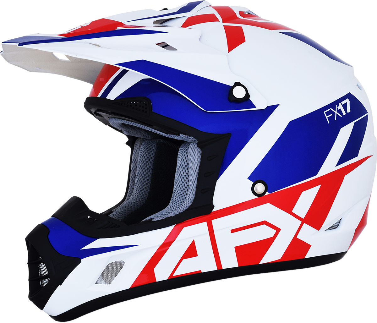 AFX FX-17 Motorcycle Helmet - Aced - Red/White/Blue - Medium 0110-6480