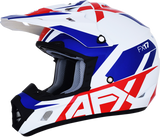 AFX FX-17 Motorcycle Helmet - Aced - Red/White/Blue - XL 0110-6482