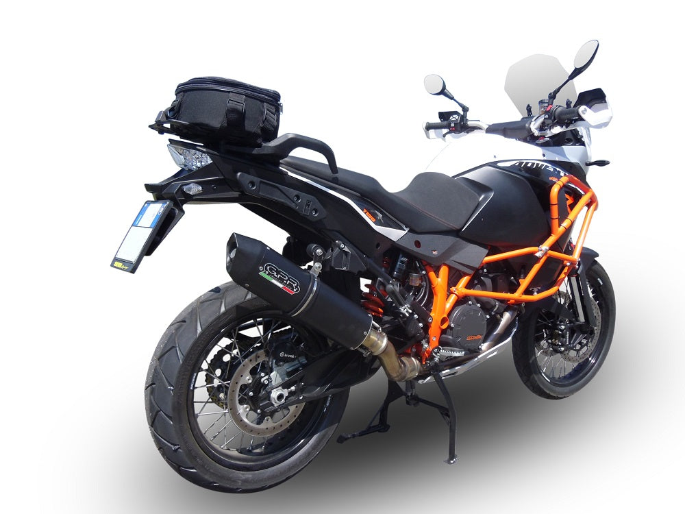 GPR Exhaust System Ktm LC 8 Super Adventure 1290 - S - R - T 2017-2020, Furore Evo4 Nero, Slip-on Exhaust Including Removable DB Killer and Link Pipe