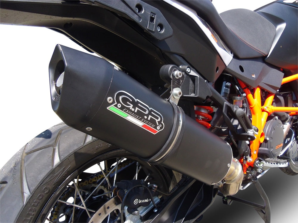 GPR Exhaust System Ktm Lc 8 Adventure 1050 2015-2016, Furore Nero, Slip-on Exhaust Including Link Pipe