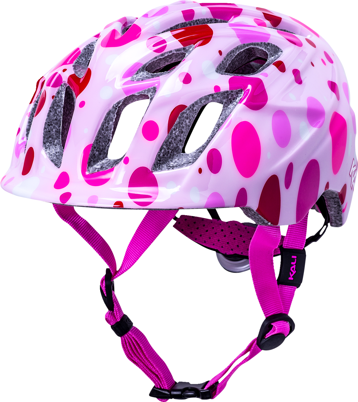 KALI Child Chakra Lighted Bicycle Helmet - Confetti - Gloss Pink - Small 0221022125