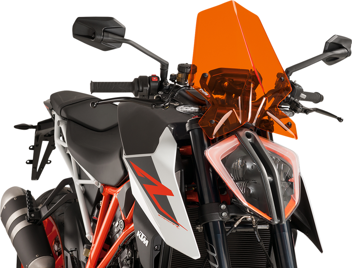 PUIG HI-TECH PARTS New Generation Windscreen - Orange - KTM 9692T