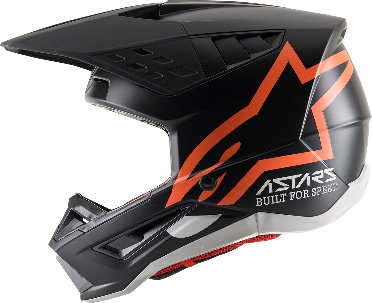 ALPINESTARS SM5 Motorcycle Helmet - Compass - Matte Black/Orange Fluo - Large 8303321-1149-LG