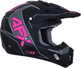 AFX FX-17 Motorcycle Helmet - Aced - Matte Black/Pink - Large 0110-6512