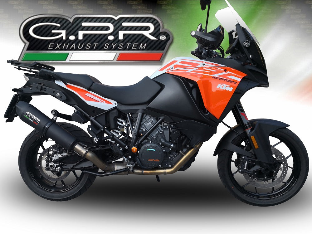 GPR Exhaust System Ktm LC 8 Super Adventure 1290 - S - R - T 2017-2020, GP Evo4 Black Titanium, Slip-on Exhaust Including Removable DB Killer and Link Pipe