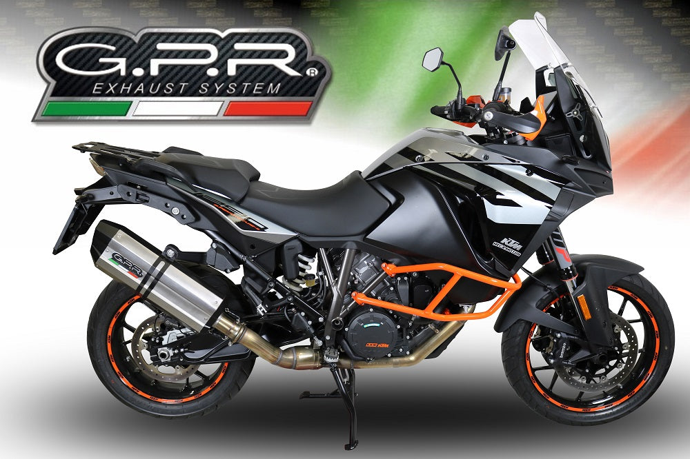 GPR Exhaust System Ktm LC 8 Super Adventure 1290 2015-2016, Sonic Titanium, Slip-on Exhaust Including Removable DB Killer and Link Pipe