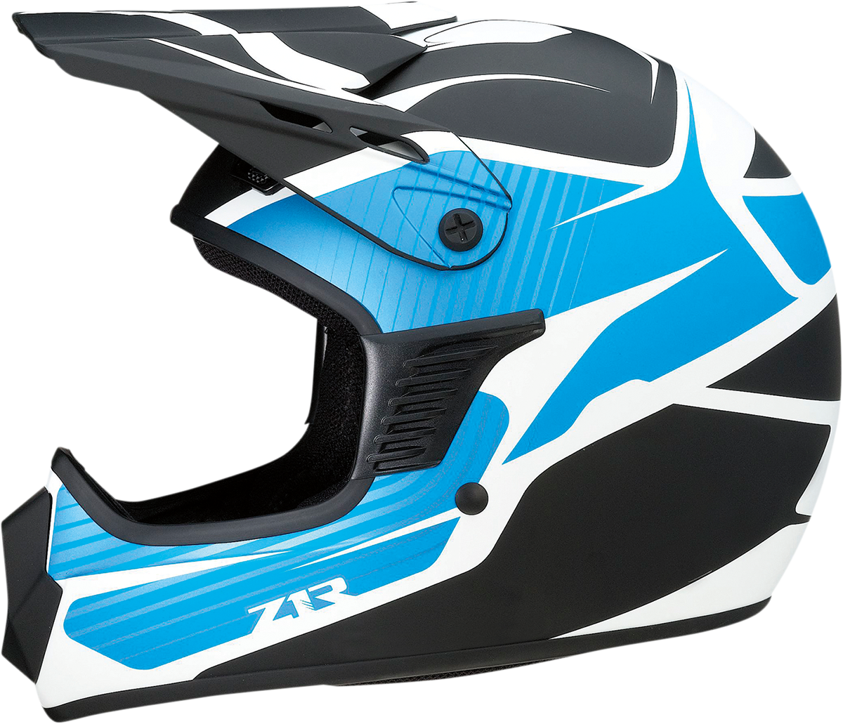 Z1R Child Rise Motorcycle Helmet - Flame - Blue - L/XL 0111-1436