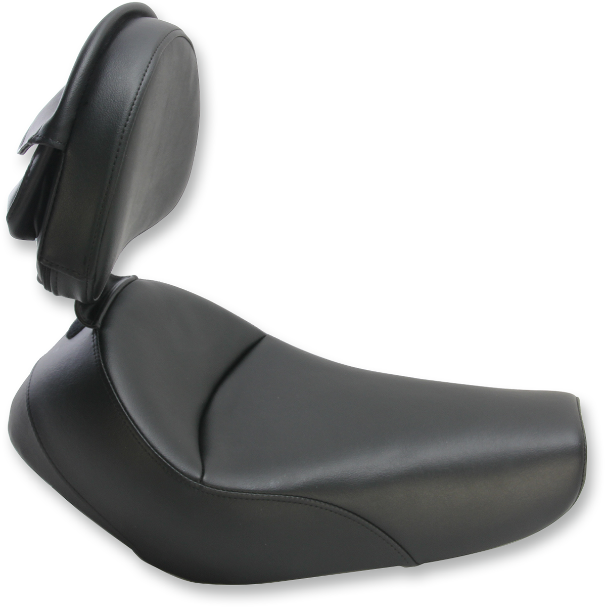 SADDLEMEN Heels Down Solo Seat - With Backrest - Studded - Black 807-11-0031