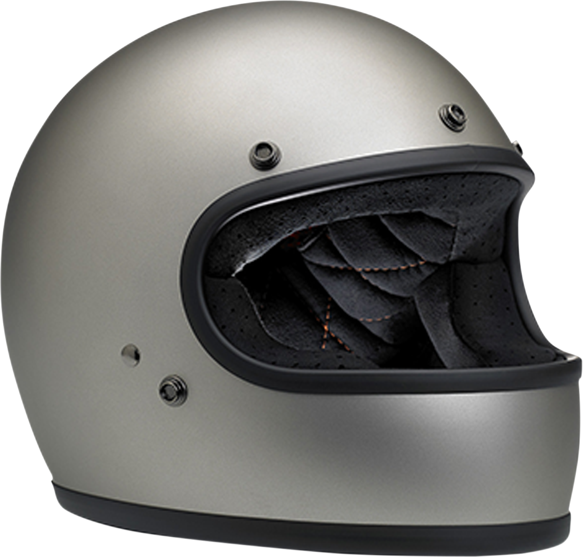 BILTWELL Gringo Motorcycle Helmet - Flat Titanium - Small 1002-203-102