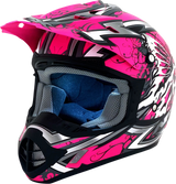 AFX Fx-17y Motorcycle Helmet - Butterfly - Matte Hot Pink - Medium 0111-1379