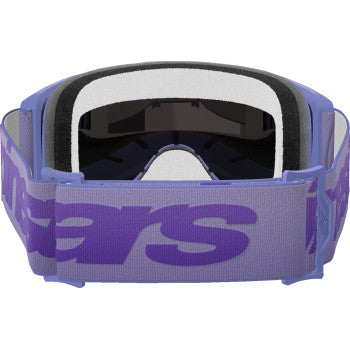 ALPINESTARS Goggles Vision 5 Goggles - Wordmark - Purple - Blue Mirror 5102425-3116