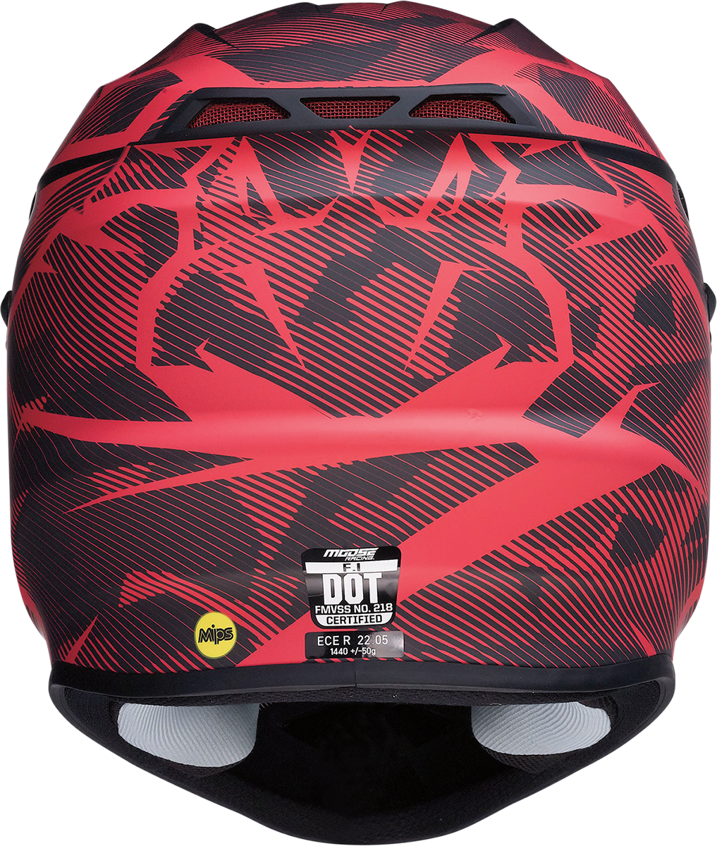 MOOSE RACING F.I. Helmet - Agroid Camo - MIPS® - Red/Black - Medium 0110-7761