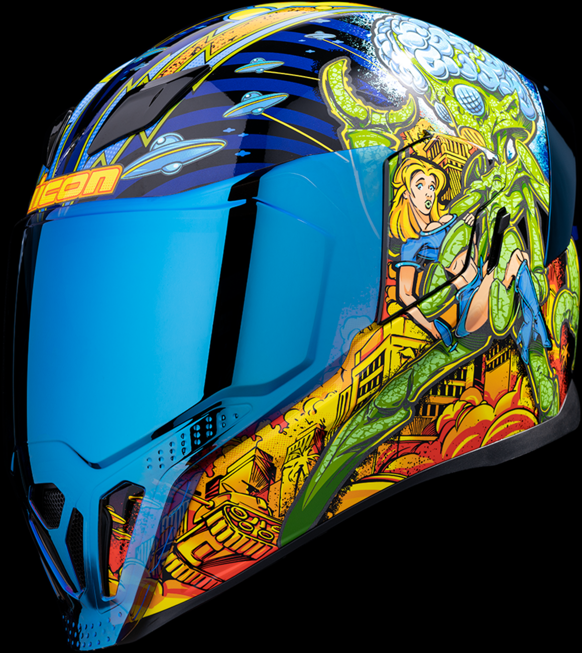 ICON Airflite™ Motorcycle Helmet - Bugoid Blitz - Blue - XS 0101-15546