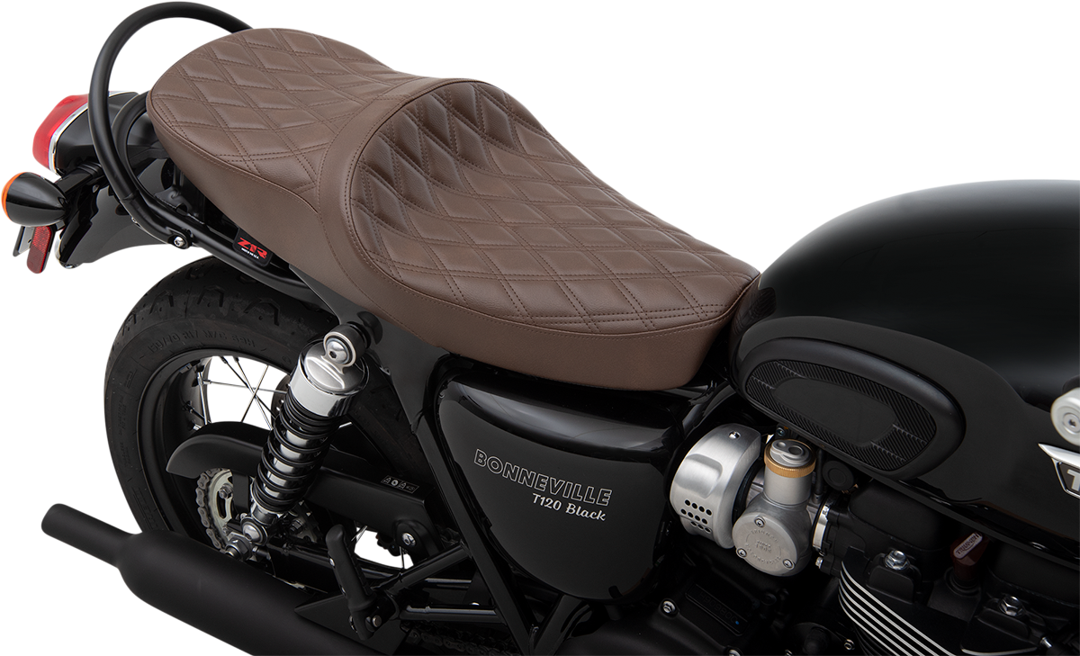 Z1R Low TR Seat - Double Diamond - Brown - Vinyl 0810-2221