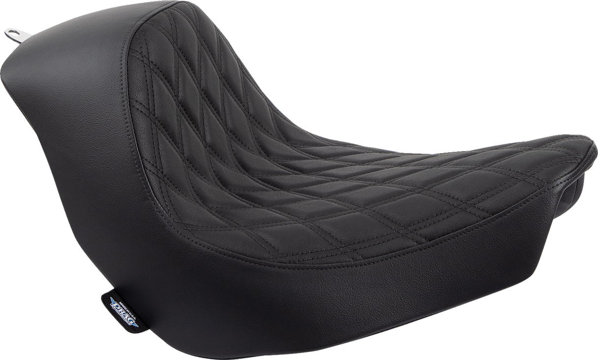 DRAG SPECIALTIES Solo Seat - Double Diamond - Black Stitching - '18-'22 FL/FX 0802-1513