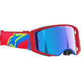 ALPINESTARS Goggles Supertech Goggles - Corp - Red/Blue - ABS Vision - Blue Mirror 5100325-3055