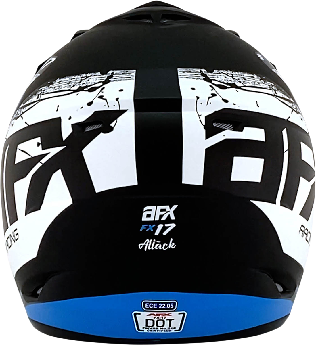 AFX FX-17Y Motorcycle Helmet - Attack - Matte Black/Blue - Large 0111-1410