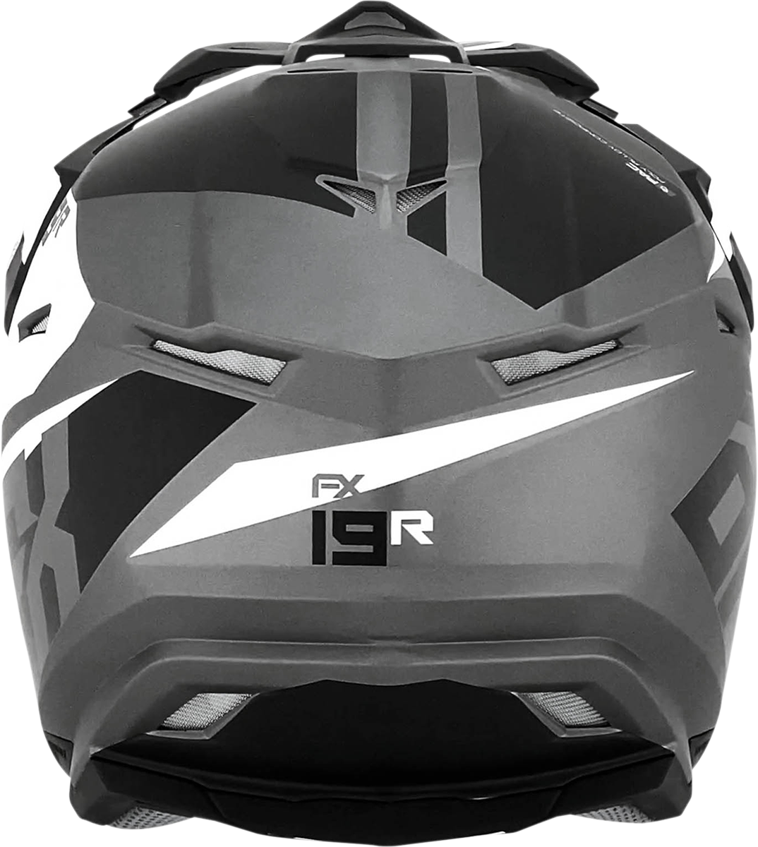 AFX FX-19R Motorcycle Helmet - Racing - Frost Gray - Medium 0110-7074