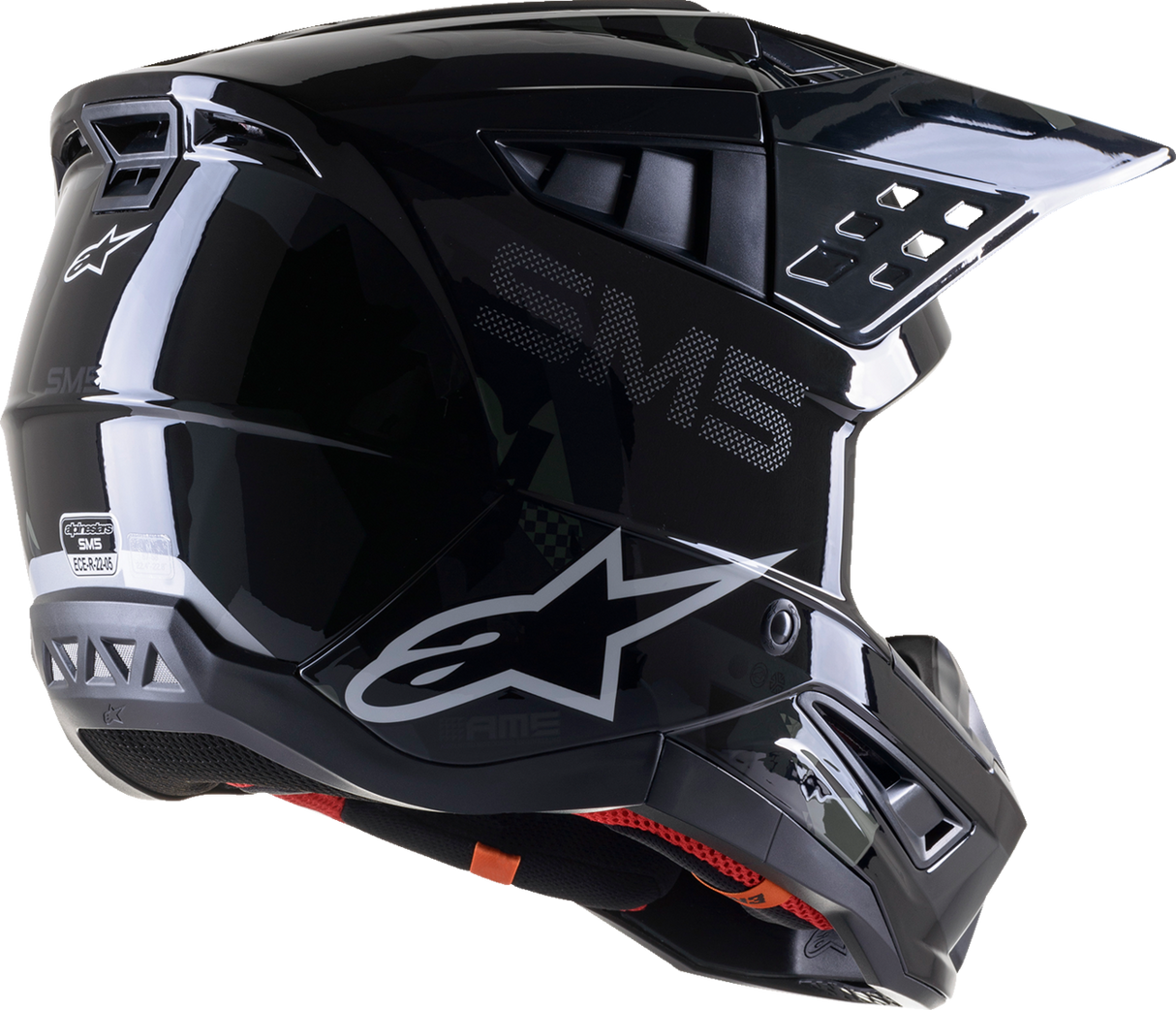 ALPINESTARS SM5 Motorcycle Helmet - Rover - Black/Anthracite/Camo - Large 8303921-1185-LG