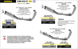 71069PK Arrow Indy-Race Evo Racing Full Exhaust Titanium Stainless Steel Collectors CBR650R 2024 - 2025