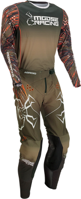 MOOSE RACING Agroid Jersey - Olive/Orange - Medium 2910-6983