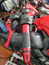 Suzuki GSXR Black and Red Aluminum / Rubber Gel Grips